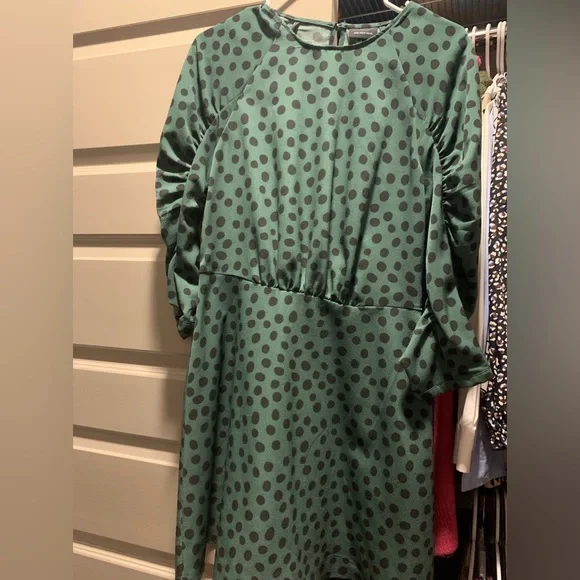 Who What Wear Dresses | Polka Dot Dress Bnwt | Color: Black/Green | Size: S | Chrissacc1990's Closet